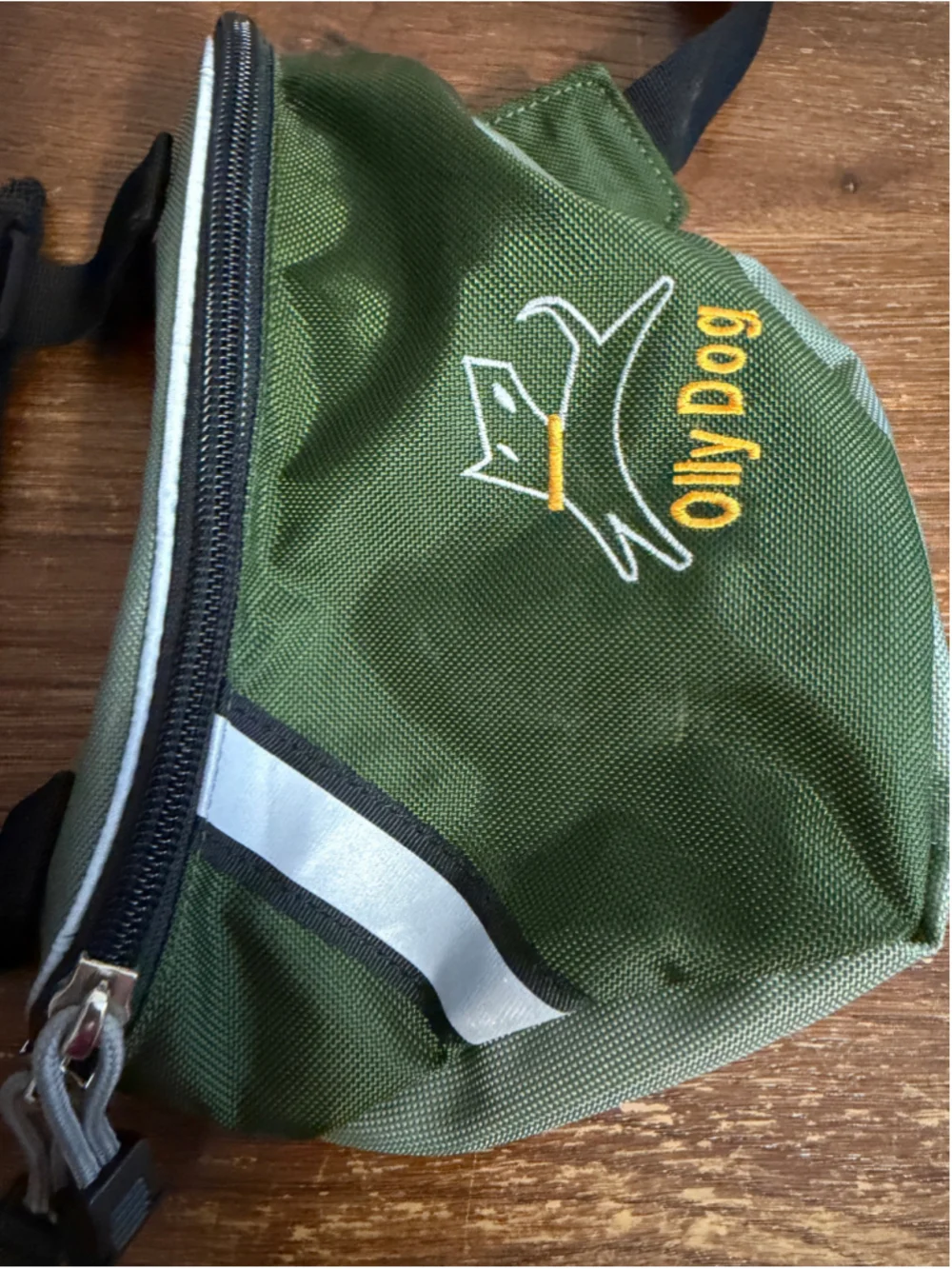 OllyDog Dog Saddle Bag S Backpack Hiking Pack Harness Green Reflective Adjustabl